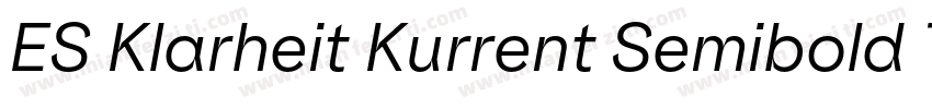 ES Klarheit Kurrent Semibold TRIAL字体转换